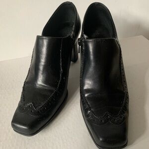 FRANCO SARTO Shoe Bootie Baroque Upper Vegan Leather Shoetie Black H 2.5 8